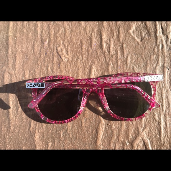 - Kenzo Paris Magenta/Clear “Annie Hall” Style Sungl - Picture 3 of 3